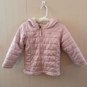 Kids North Face Pink Lined Puffer Jacket